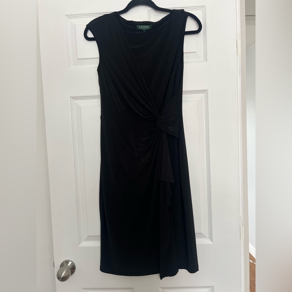 Ralph Lauren Sleeveless Black Cocktail Dress size 8